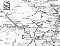 S-Bahn-Streckenübersicht von 1952 (Ausschnitt)