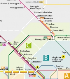 Karte Richtung Neuruppin