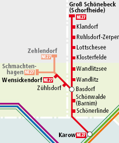 Karte nach Zehlendorf
