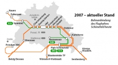 Bild der Bahnanbindung des Flughafens Schönefeld heute
