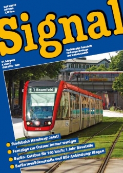 Titelbild vom Heft 201003 mit Straßenbahnstudie von Hamburg