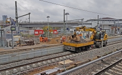 Baustelle des Regionalbahnsteigs am Ostkreuz